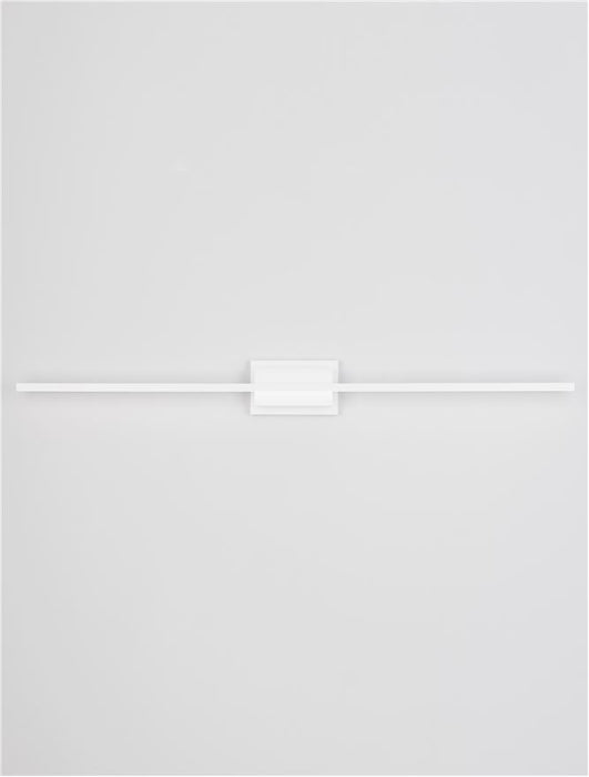 AZURE Sandy White Aluminiun & Acrylic LED 28.5 Watt 230 Volt 1750Lm 3000K IP20 L: 120.5 W: 6.9 H: 11.8 cm