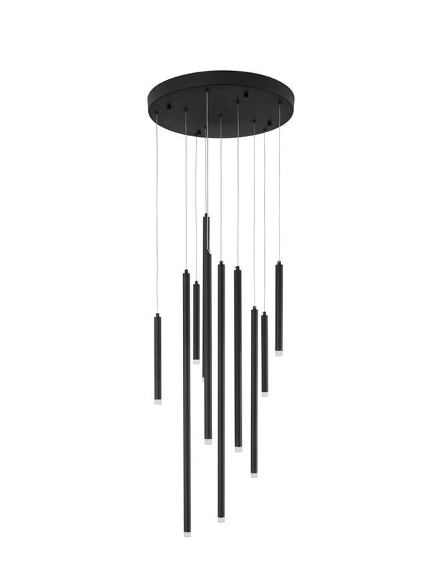 TRIMLE Triac Dimmable Sandy Black Aluminium & Acrylic LED 26 Watt 230 Volt 1861Lm 3000K IP20 D: 50 H: 220 cm Adjustable Height