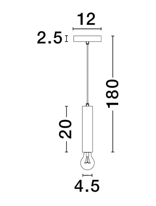 NORWAY Gold Metal Gold Fabric Wire LED E27 1x12 Watt 230 Volt IP20 Bulb Excluded D: 4.5 H1: 20 H2: 180 cm Adjustable height