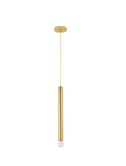 NORWAY Gold Metal Gold Fabric Wire LED E27 1x12 Watt 230 Volt IP20 Bulb Excluded D: 4.5 H1: 50 H2: 180 cm Adjustable height