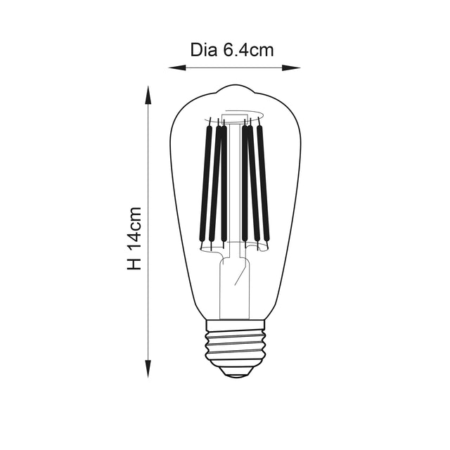 E27 LED filament pear