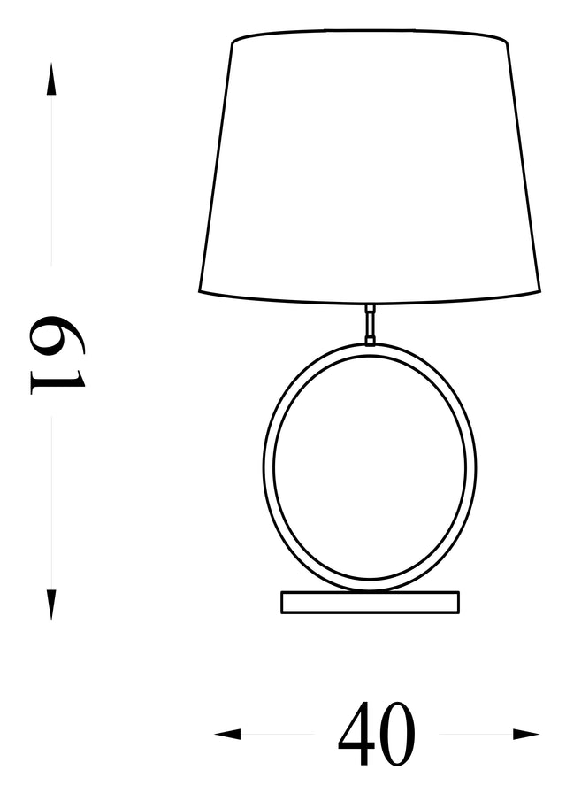 Elegant Table Lamp - Matt Black Metal With Navy Shade