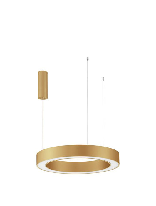 MORBIDO CCT Dimmable Brass Gold Aluminium & Acrylic LED 48 Watt 230 Volt 3268Lm 2700K - 4000K IP20 Remote Control Included D: 60 H: 200 cm Adjustable Height
