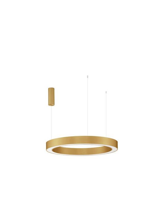 MORBIDO CCT Dimmable Brass Gold Aluminium & Acrylic LED 59 Watt 230 Volt 4076Lm 2700K - 4000K IP20 Remote Control Included D: 80 H: 200 cm Adjustable Height