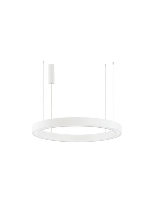 MORBIDO CCT Dimmable Sandy White Aluminium & Acrylic LED 80 Watt 230 Volt 4373Lm 2700K - 4000K IP20 Remote Control Included D: 100 H: 200 cm Adjustable Height