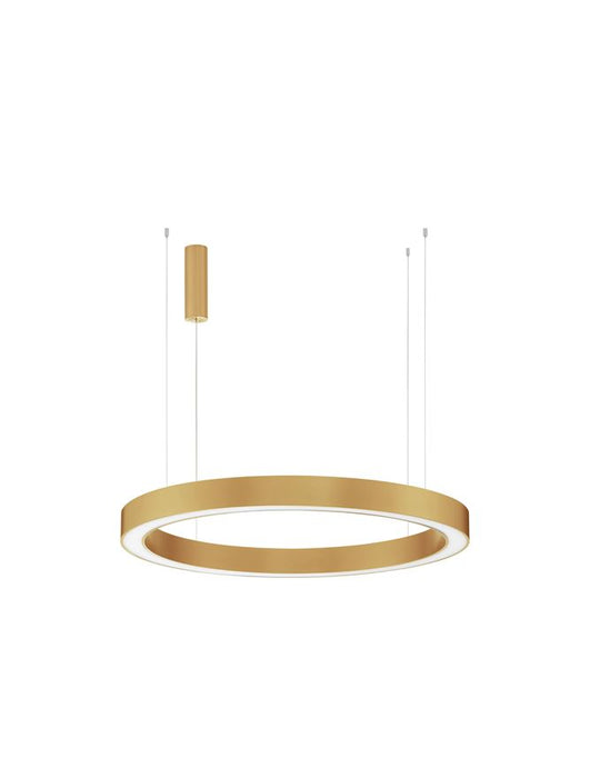 MORBIDO CCT Dimmable Brass Gold Aluminium & Acrylic LED 80 Watt 230 Volt 4373Lm 2700K - 4000K IP20 Remote Control Included D: 100 H: 200 cm Adjustable Height