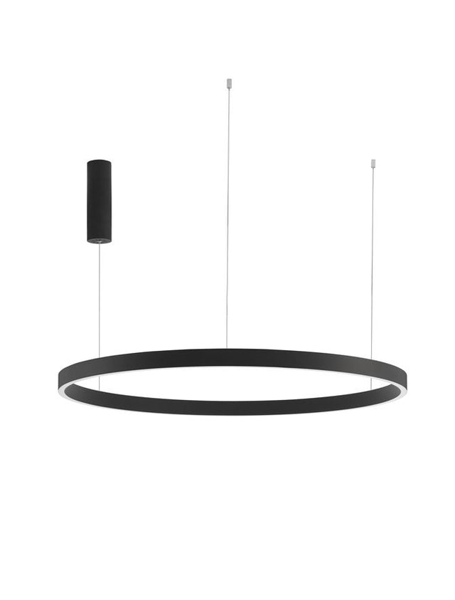 ELOWEN Triac Dimmable Sandy Black Aluminium & Acrylic LED 106 Watt 230 Volt 4899Lm 3000K IP20 Up & Down Light D: 98 H: 200 cm Adjustable Height