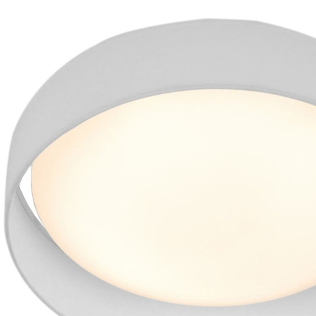 Gianna LED Flush Ceiling Light - Acrylic, & Fabric Shade