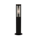 Batton Outdoor Post - Black Metal & Smoked Polycarbonate