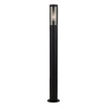 Batton Outdoor Post - Black Metal & Smoked Polycarbonate