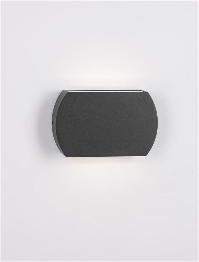 FEDOR Anthracite Die-Casting Aluminium & Clear Glass LED 7.7 Watt 282Lm 3000K 220-240V Beam Angle 253º IP65 L: 15.6 W: 3.8 H: 9.7 cm