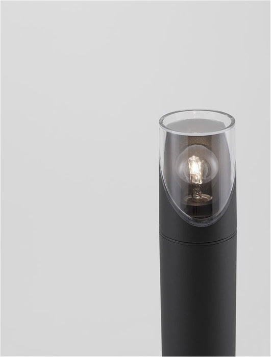 SELENA Anthracite Die-Casting Aluminum & Clear Acrylic LED E27 1x12 Watt 220-240 Volt Bulb Excluded IP65 D: 9 H: 65 cm