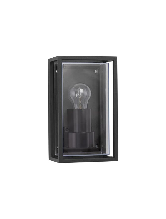 REGINA Anthracite Die-Casting Aluminium Clear & Frost Acrylic LED E27 1x12 Watt 220-240 Volt Bulb Excluded IP65 L: 13.8 W: 10 H: 23.8 cm