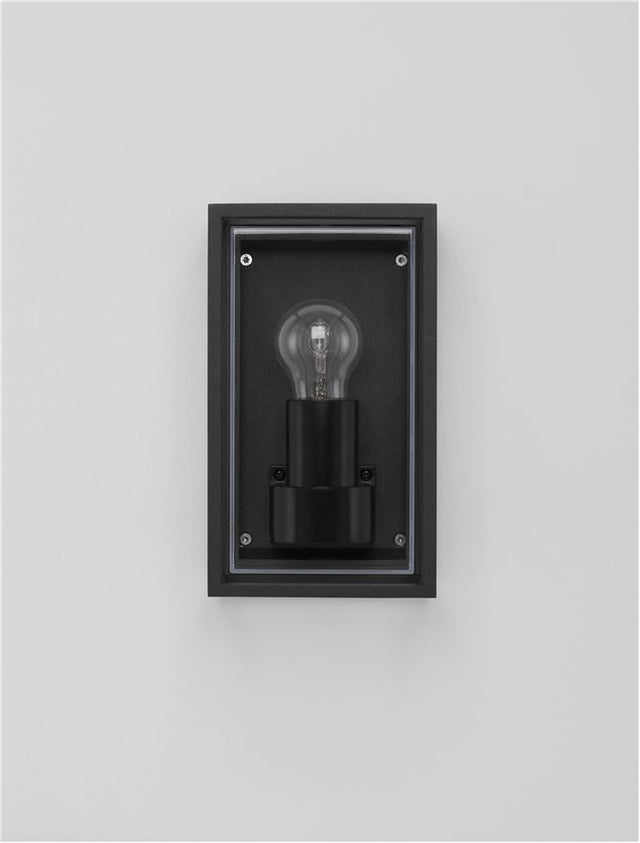 REGINA Anthracite Die-Casting Aluminium Clear & Frost Acrylic LED E27 1x12 Watt 220-240 Volt Bulb Excluded IP65 L: 13.8 W: 10 H: 23.8 cm