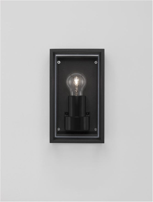 REGINA Anthracite Die-Casting Aluminium Clear & Frost Acrylic LED E27 1x12 Watt 220-240 Volt Bulb Excluded IP65 L: 13.8 W: 10 H: 23.8 cm