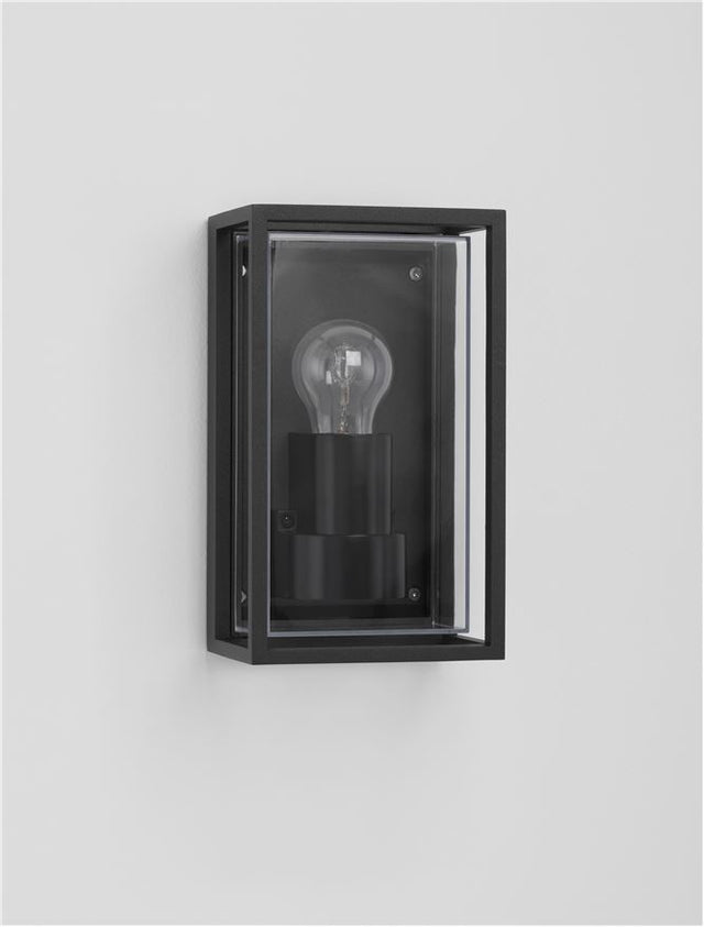 REGINA Anthracite Die-Casting Aluminium Clear & Frost Acrylic LED E27 1x12 Watt 220-240 Volt Bulb Excluded IP65 L: 13.8 W: 10 H: 23.8 cm