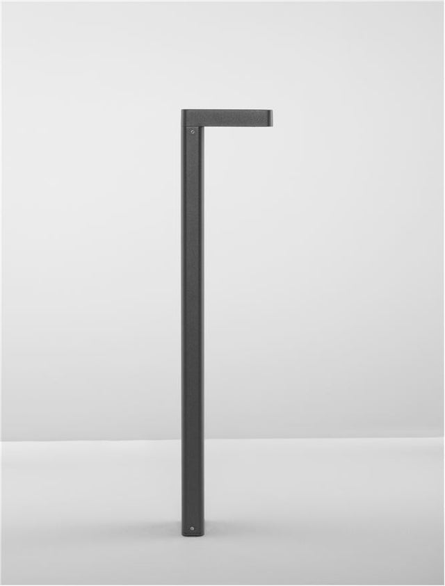 POET Anthracite Die-Casting Aluminium & Clear Glass LED 8 Watt 560Lm 3000K 220-240V Beam Angle 94º IP65 L: 13.5 W: 10 H: 65 cm