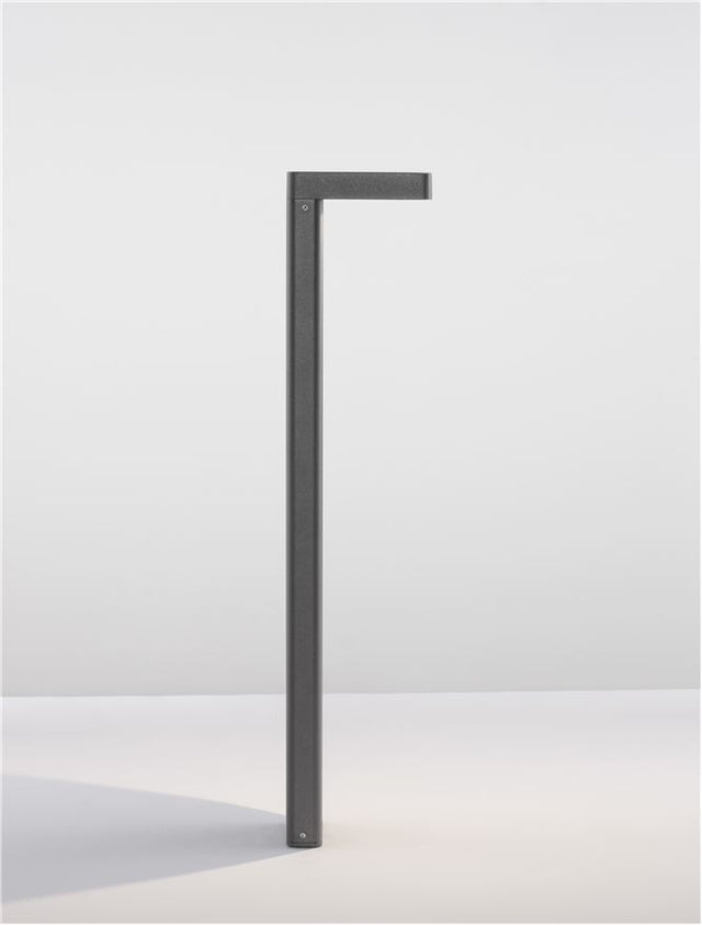 POET Anthracite Die-Casting Aluminium & Clear Glass LED 8 Watt 560Lm 3000K 220-240V Beam Angle 94º IP65 L: 13.5 W: 10 H: 65 cm