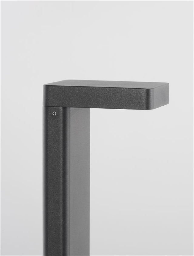 POET Anthracite Die-Casting Aluminium & Clear Glass LED 8 Watt 560Lm 3000K 220-240V Beam Angle 94º IP65 L: 13.5 W: 10 H: 65 cm