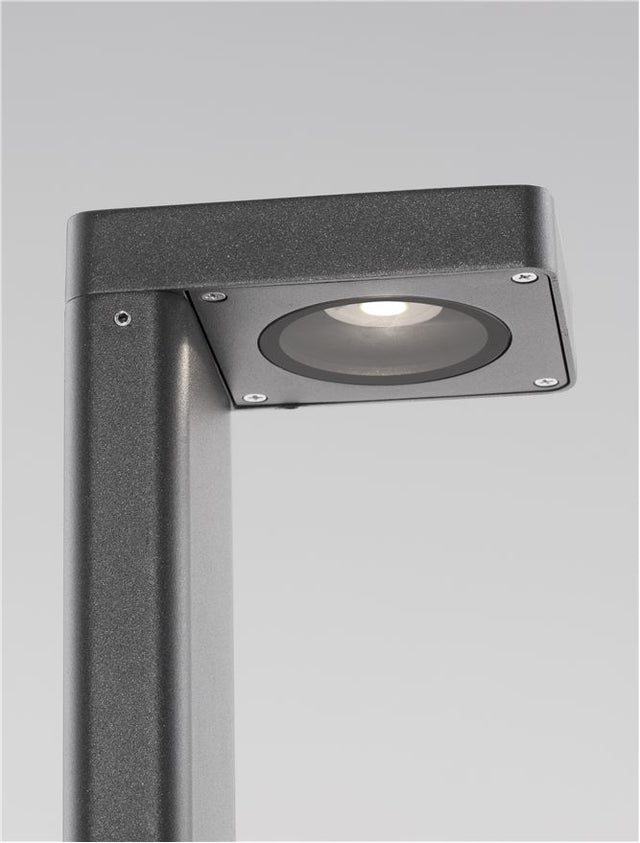 POET Anthracite Die-Casting Aluminium & Clear Glass LED 8 Watt 560Lm 3000K 220-240V Beam Angle 94º IP65 L: 13.5 W: 10 H: 65 cm