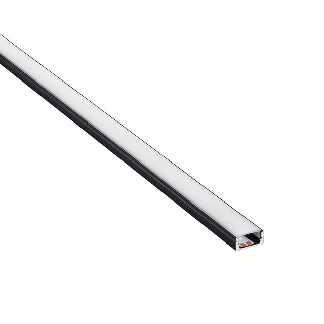 RigelSLIM Surface 2m Aluminium Profile/Extrusion Black