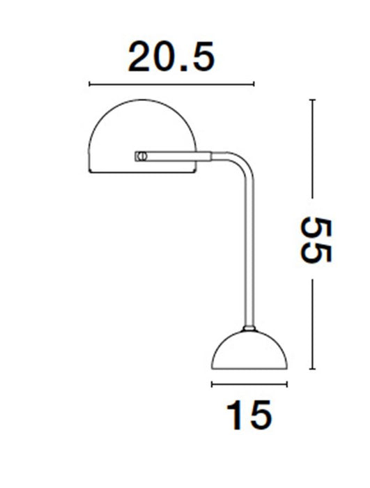 BISHOP Gold & Black Metal & Marble LED E27 1x12 Watt 230 Volt IP20 Bulb Excluded Cable Length: 150 cm D: 15 W: 20.5 H: 55 cm Rotating & Adjustable