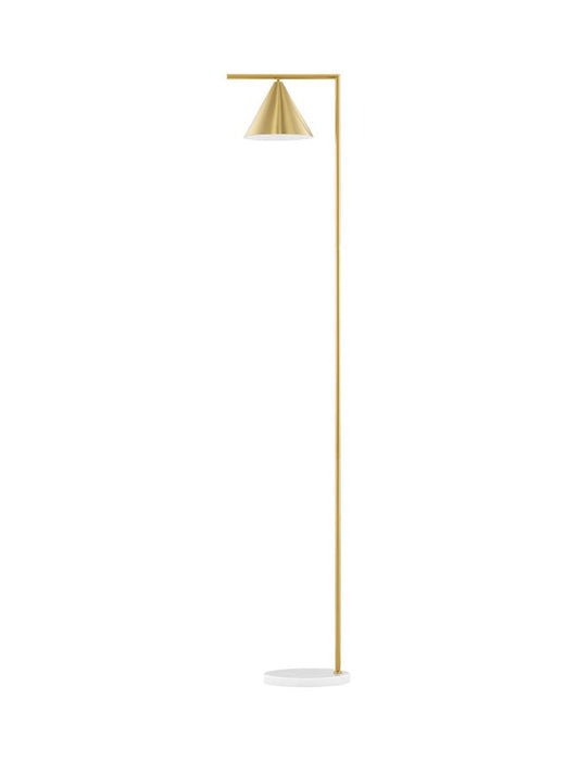 SWAY Brass Metal & White Marble Base LED E27 1x12 Watt 230 Volt IP20 Bulb Excluded Cable Length: 160 cm D: 25 W: 35 H: 175 cm