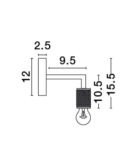 ROYAL Gold Metal LED E27 1x12 Watt 230 Volt IP20 Bulb Excluded D: 12 W: 12 H: 15.5 cm