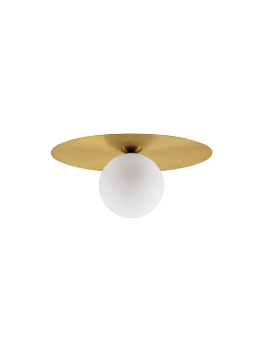INDIGO Gold Metal & Opal Glass LED E27 1x12 Watt 230 Volt IP20 Bulb Excluded D: 40 H: 18 cm