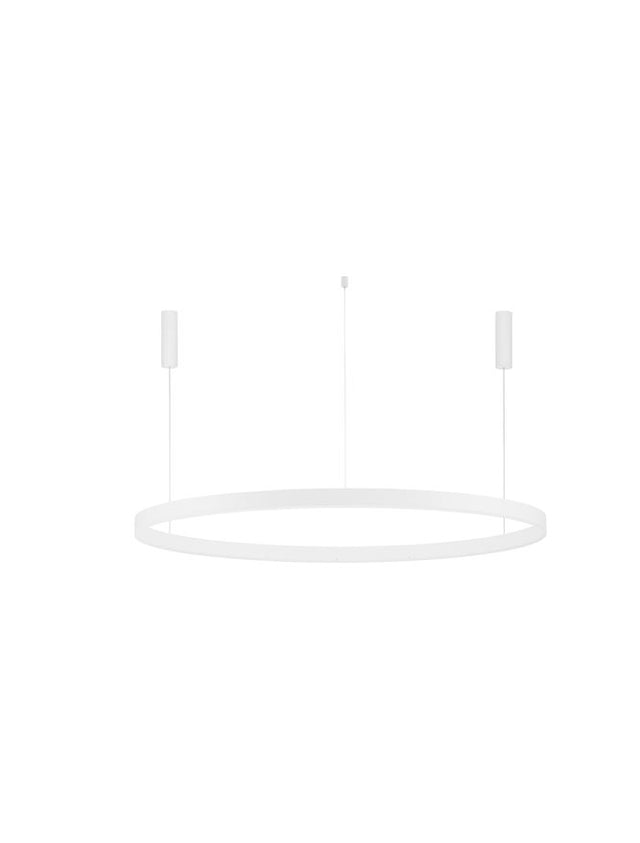 MOTIF 3000K Triac Dimmable Sandy White Aluminium & Acrylic LED 80 Watt 6000Lm 230 Volt IP20 D: 150 H: 250 cm Adjustable Height