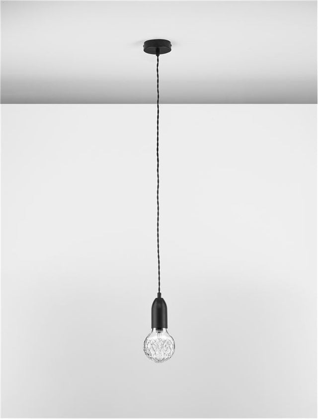 VEDA Black Metal & Clear Glass LED G9 1x6 Watt 230 Volt IP20 Bulb Excluded D: 9.5 H: 120 cm Adjustable height