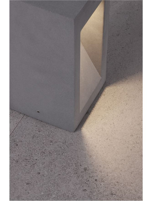 BARCO Gray Cement Glass Diffuser LED 6 Watt 450Lm 3000K 120-230V IP65 L: 12 W: 12 H: 25 cm