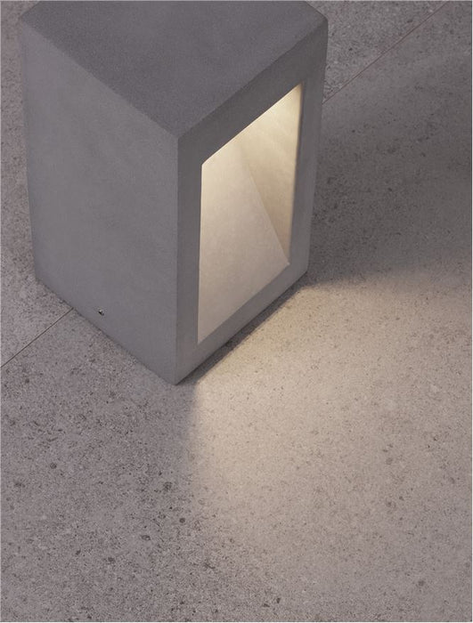 BARCO Gray Cement Glass Diffuser LED 6 Watt 450Lm 3000K 120-230V IP65 L: 12 W: 12 H: 25 cm