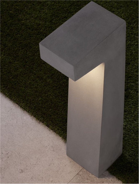 ARAN Gray Cement Glass Diffuser LED 5 Watt 200Lm 3000K 120-230V IP65 L: 15 W: 14 H: 70 cm