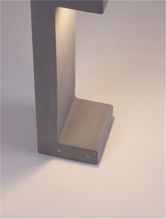 ARAN Gray Cement Glass Diffuser LED 8 Watt 380Lm 3000K 120-230V IP65 L: 16 W: 15 H: 50 cm