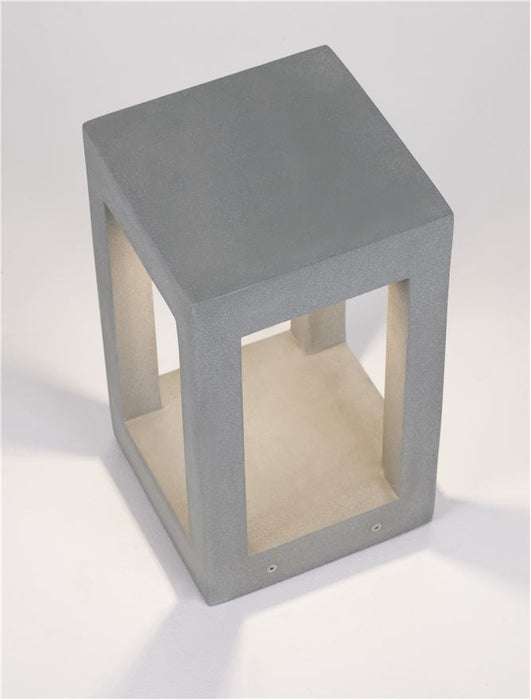 BEV Gray Cement Glass Diffuser LED 5 Watt 200Lm 3000K 120-230V IP65 L: 20 W: 20 H: 35 cm