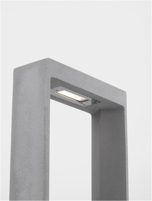CAIRO Gray Cement Glass Diffuser LED 8 Watt 380Lm 3000K 120-230V IP65 L: 28 W: 10 H: 65 cm