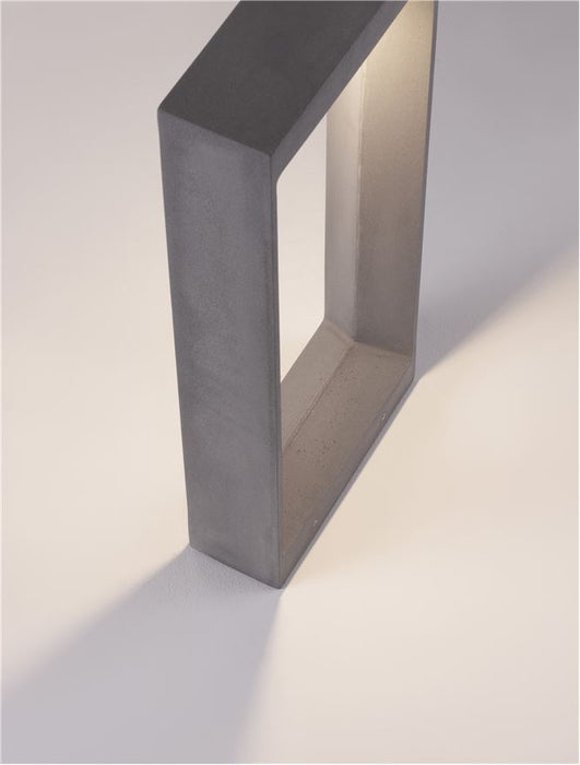 CAIRO Gray Cement Glass Diffuser LED 8 Watt 380Lm 3000K 120-230V IP65 L: 28 W: 10 H: 65 cm