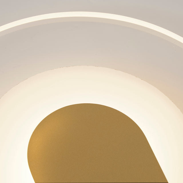 Target LED Wall Light, Sand Gold Metal