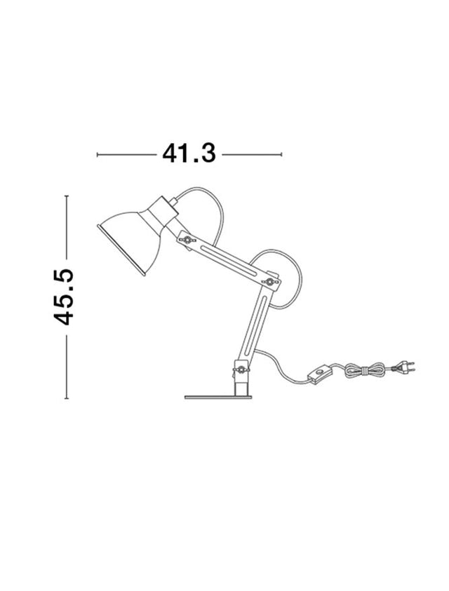 GROU Matt Black Metal & Wood LED E27 1x12 Watt 230 Volt Switch On / Off IP20 Bulb Excluded Cable Length: 160 cm D: 15 W: 41.3 H: 45.5 cm