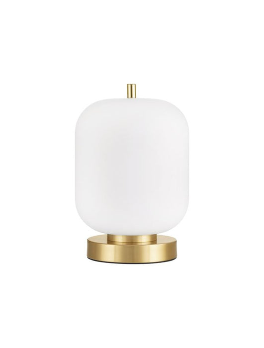LATO Brass Gold Metal & Opal Glass LED E14 1x5 Watt 230 Volt IP20 Bulb Excluded Cable Length: 160 cm D: 16.5 H: 25 cm