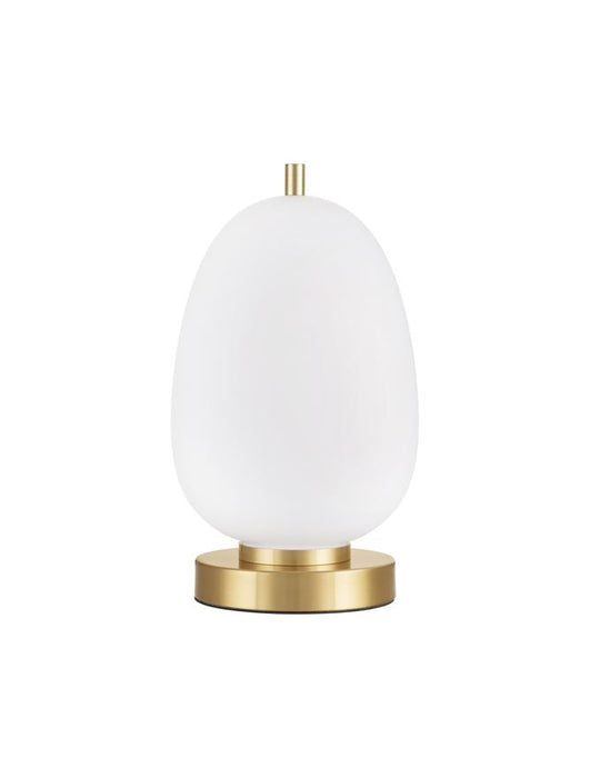 LATO Brass Gold Metal & Opal Glass LED E14 1x5 Watt 230 Volt IP20 Bulb Excluded Cable Length: 160 cm D: 15.8 H: 28 cm