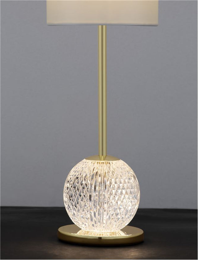 BRILLE Gold Aluminium & Acrylic LED 13 Watt 230 Volt 685Lm 3200K IP20 Cable Length: 250 cm D: 15.4 H: 54.5 cm