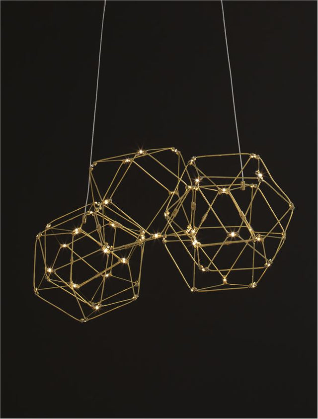 NEBULA Gold Copper LED 25 Watt 230 Volt 2049Lm 3000K IP20 Led Chip: 60 Pcs L: 84 W: 22 H: 110 cm Adjustable Height