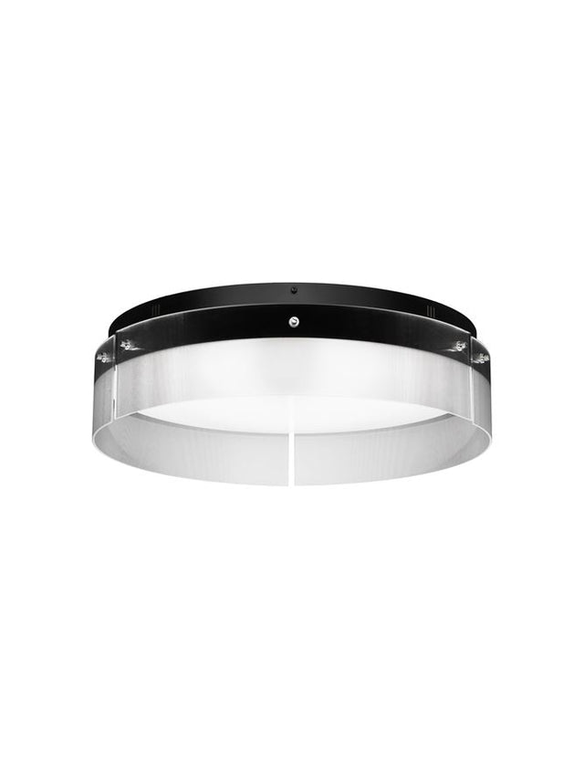 PAULINE Triac Dimmable Sandy Black Aluminium & Clear Glass LED 48 Watt 230 Volt 4010Lm 3000K IP20 D: 55 H: 15 cm