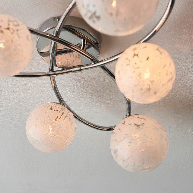 Maye 6 Light Semi Flush