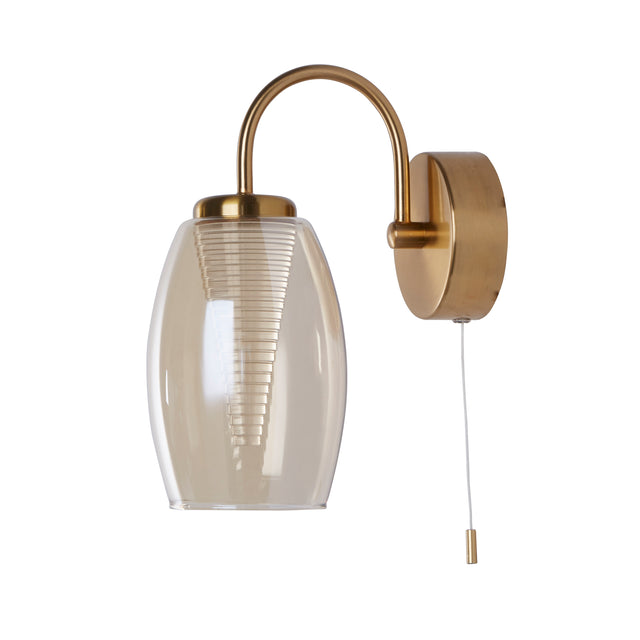 Cyclone Wall Light - Bronze Metal & Champagne Glass