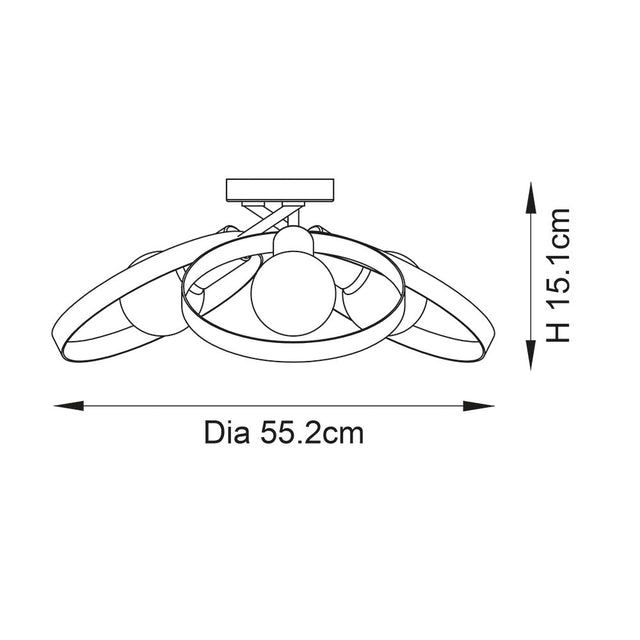 Hoop 3lt semi flush