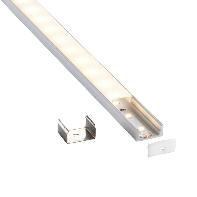 RigelSLIM Surface 2m Aluminium Profile/Matt White
