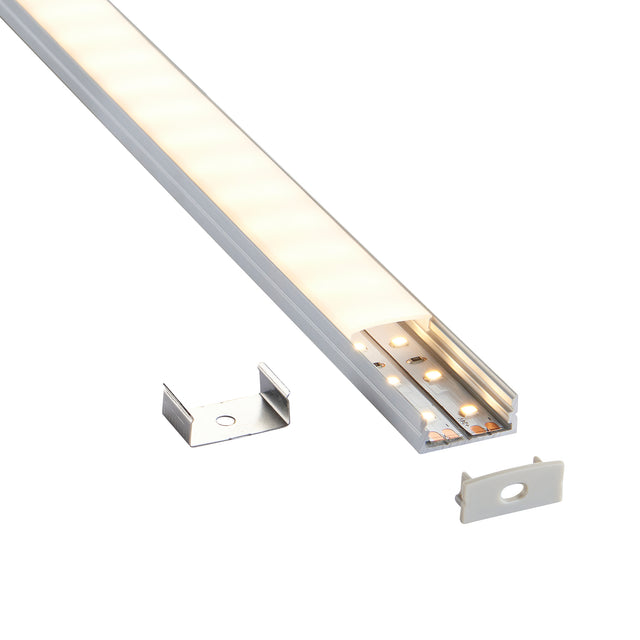 RigelSLIM Surface Wide 2m Aluminium Profile/Extrusion Silver